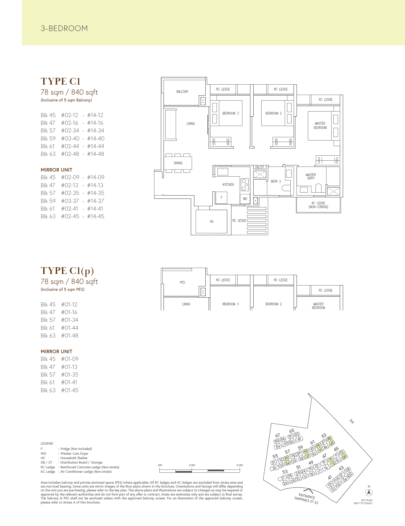 Aurelle of Tampines 1 Bedroom Floor Plan 2
