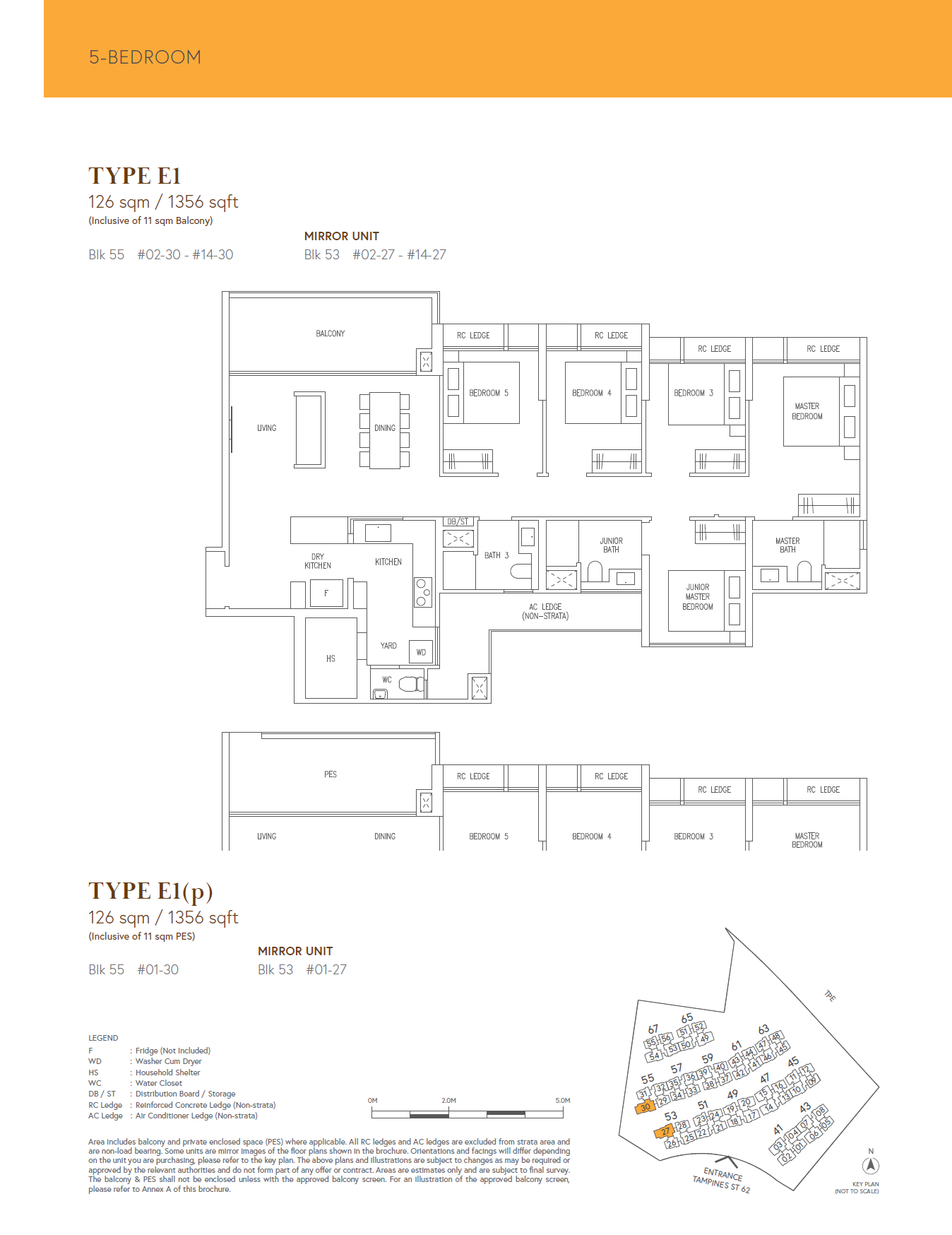 Aurelle of Tampines 1 Bedroom Floor Plan 5